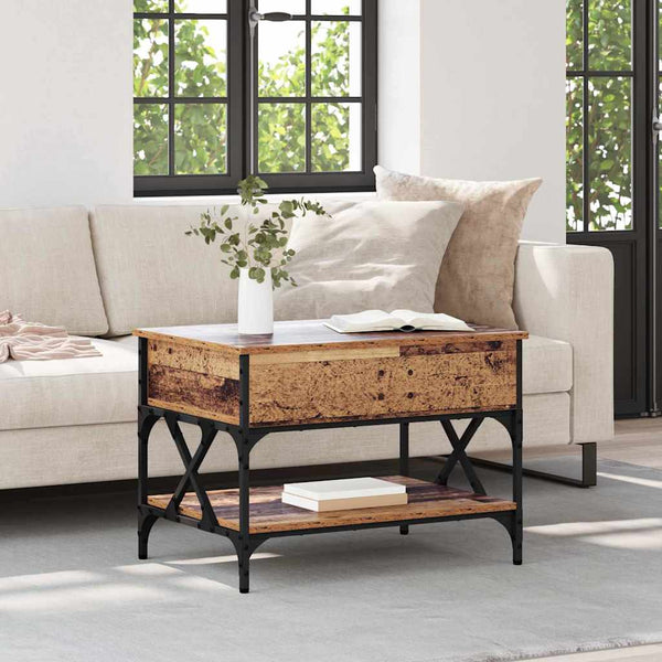 Sohvapöytä Vanha Puu 70x50x50cm Tekninen puu