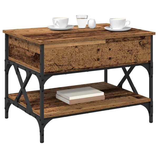 Sohvapöytä Vanha Puu 70x50x50cm Tekninen puu