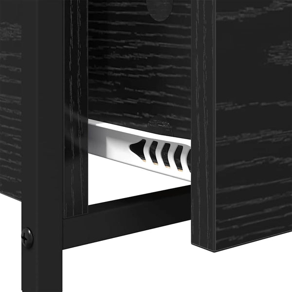 Sohvapöytä laatikon kanssa Musta tammi 70x50x50cm Tekninen puu