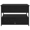 Sohvapöytä laatikon kanssa Musta tammi 70x50x50cm Tekninen puu