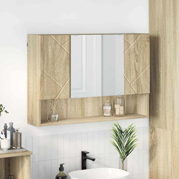 Peilikaappi ovella Sonoman tammi 80 x 17 x 55 cm Tekninen puu
