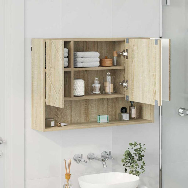 Peilikaappi ovella Sonoman tammi 80 x 17 x 55 cm Tekninen puu