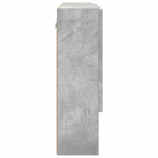 Peilikaappi ovella Betoni Harmaa 80 x 17 x 55 cm Tekninen puu