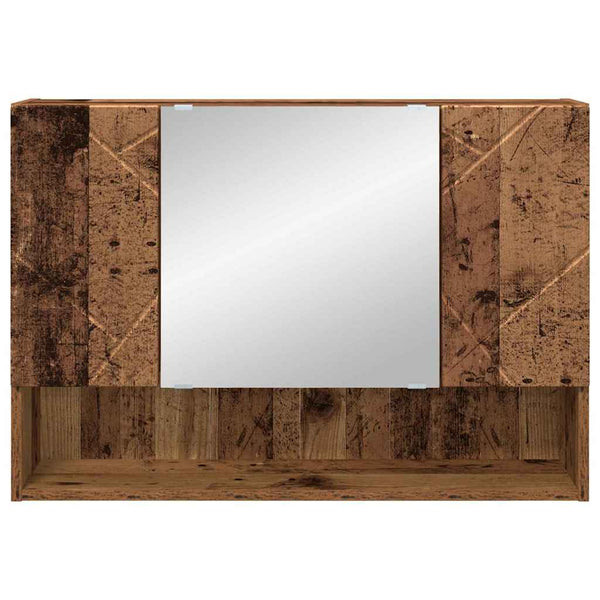 Peilikaappi ovella Vanha puu 80 x 17 x 55 cm Tekninen puu