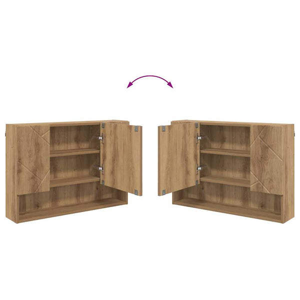 Peilikaappi ovella Artisan tammi 80 x 17 x 55 cm Tekninen puu