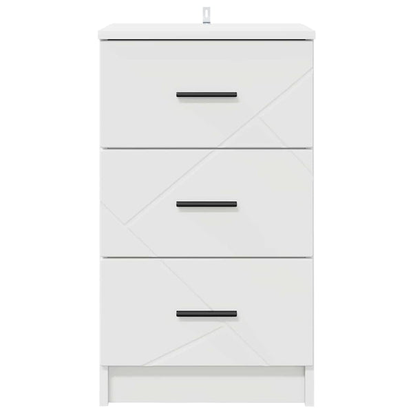 Yöpöytäkaappi Valkoinen 38 x 38 x 66 cm Tekninen puu