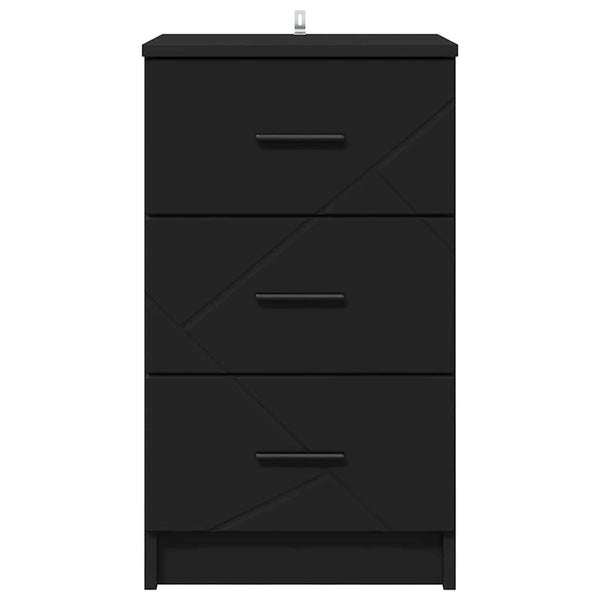 Yöpöytäkaappi Musta 38 x 38 x 66 cm Tekninen puu