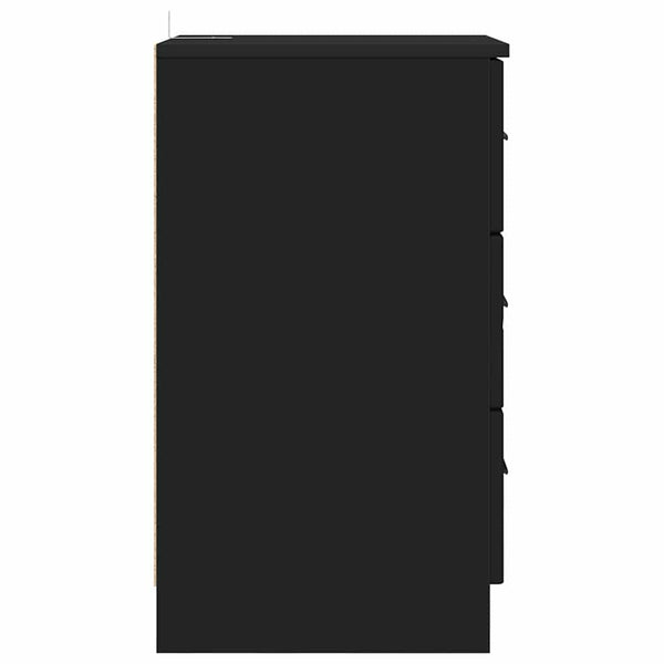 Yöpöytäkaappi Musta 38 x 38 x 66 cm Tekninen puu