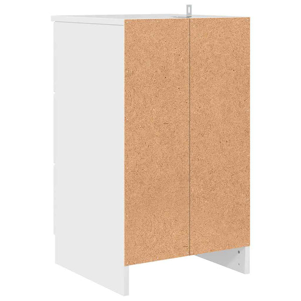 Yöpöytäkaappi Korkeakiilto valkoinen 38 x 38 x 66 cm