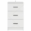 Yöpöytäkaappi Korkeakiilto valkoinen 38 x 38 x 66 cm
