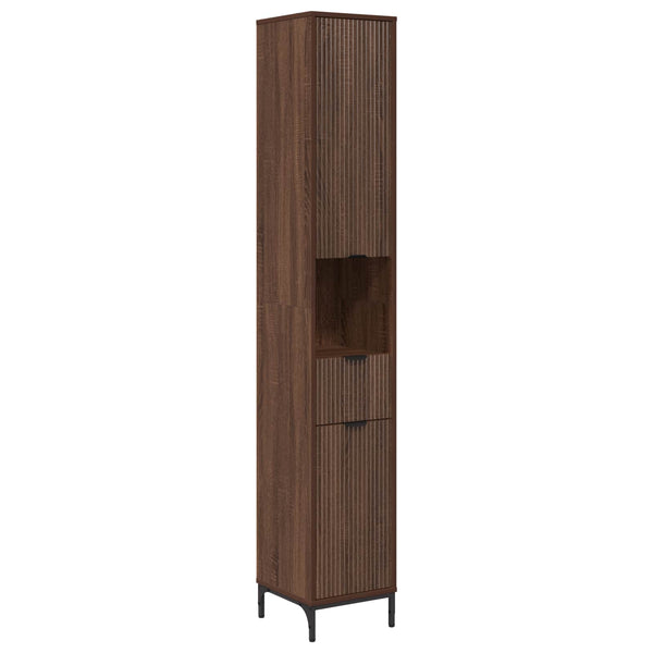 Kylpyhuonekaappi Ruskea tammi 31,5 x 33 x 190 cm