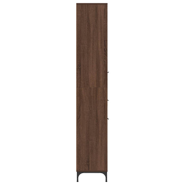 Kylpyhuonekaappi Ruskea tammi 31,5 x 33 x 190 cm