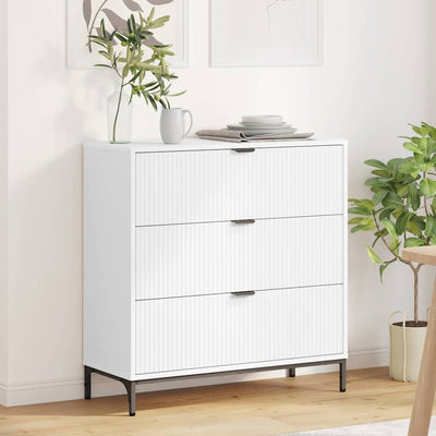 Valkoinen sivupöytä Gheeorghe 79.5x33x82cm (puinen)