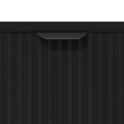 Musta sivupöytä laatikon kanssa Miler 79.5x33x82cm (puinen)