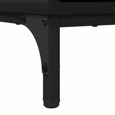 Musta sivupöytä laatikon kanssa Miler 79.5x33x82cm (puinen)