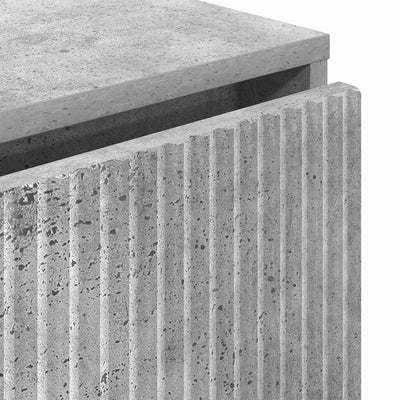 Betoninharmaa sivupöytä Odoroaba 79.5x33x82cm (puinen)