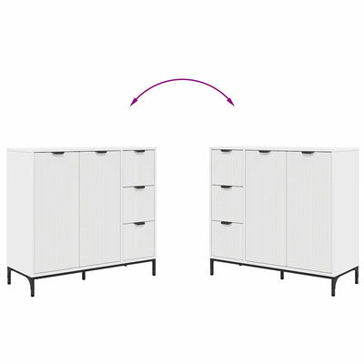 Valkoinen sivupöytä Onu 89.5x33x82cm (puinen)