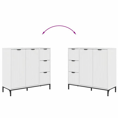 Valkoinen sivupöytä Vioreana 89.5x33x82cm (puinen)