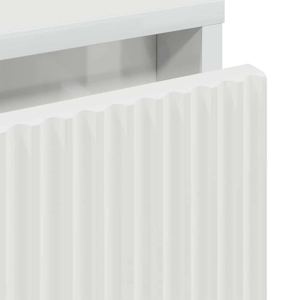 Yöpöytä Korkeakiilto valkoinen 63.5 x 36 x 61 cm Tekninen puu