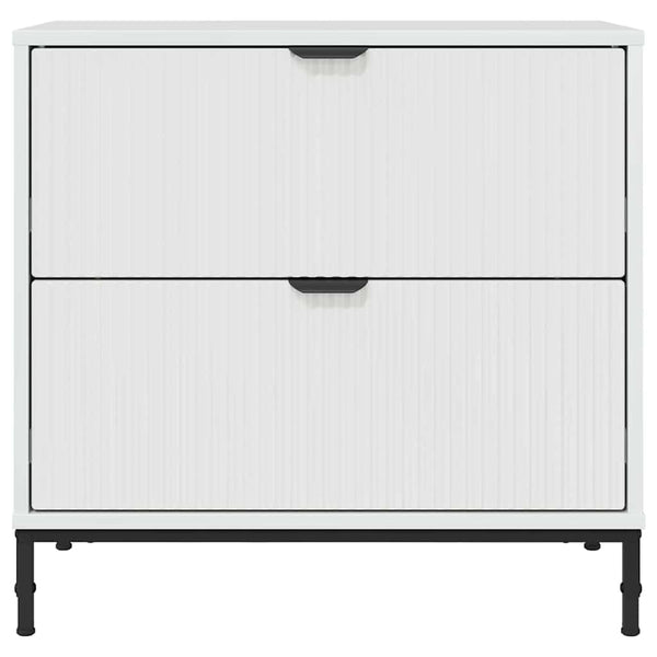 Yöpöytä Korkeakiilto valkoinen 63.5 x 36 x 61 cm Tekninen puu