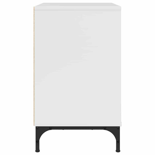 Yöpöytä Korkeakiilto valkoinen 63.5 x 36 x 61 cm Tekninen puu