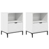 Yöpöydät 2 pcs Valkoinen 49 x 36 x 61 cm Tekninen puu
