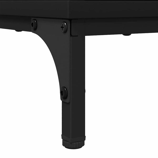 Yöpöydät 2 pcs Musta 49 x 36 x 61 cm Tekninen puu