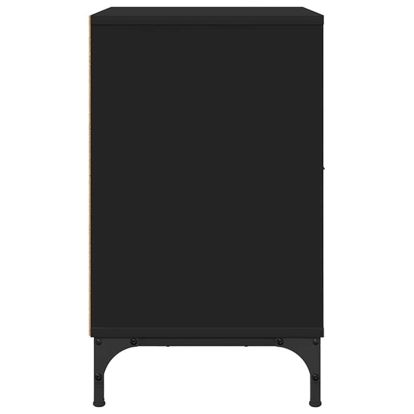 Yöpöydät 2 pcs Musta 49 x 36 x 61 cm Tekninen puu