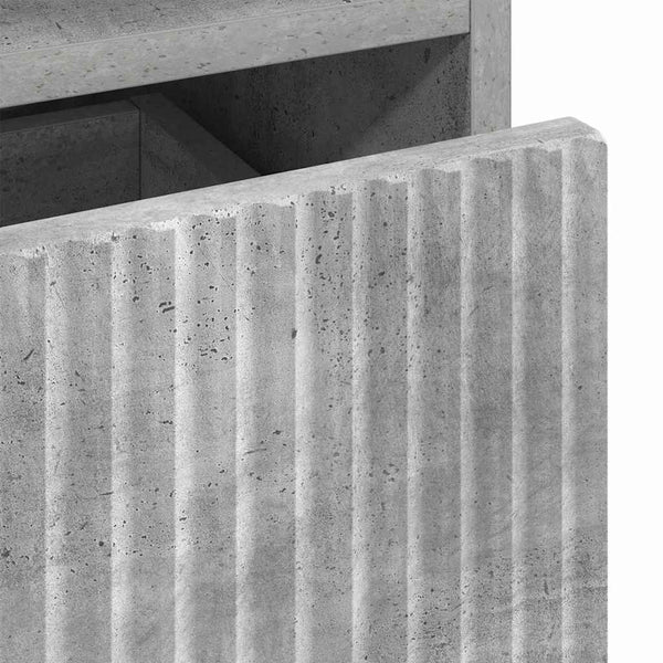 Yöpöydät 2 pcs Betoninharmaa 49 x 36 x 61 cm Tekninen puu