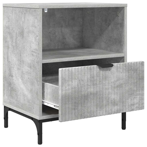Yöpöydät 2 pcs Betoninharmaa 49 x 36 x 61 cm Tekninen puu