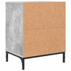 Yöpöydät 2 pcs Betoninharmaa 49 x 36 x 61 cm Tekninen puu