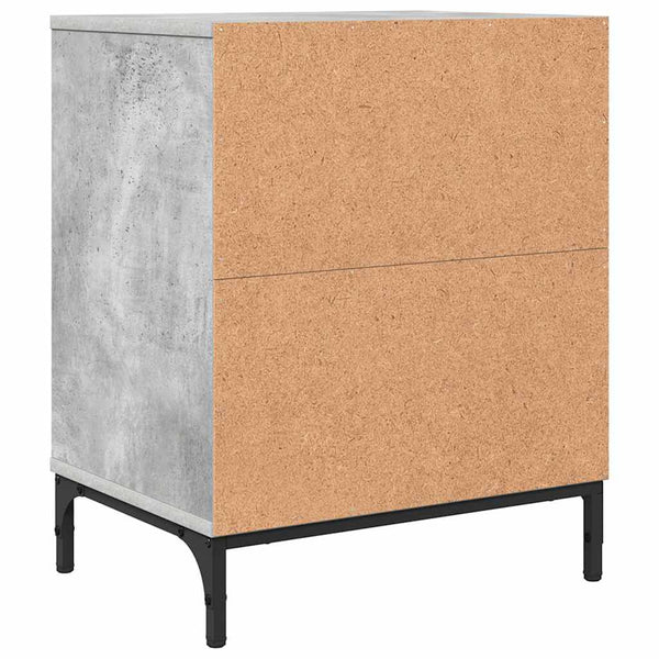Yöpöydät 2 pcs Betoninharmaa 49 x 36 x 61 cm Tekninen puu