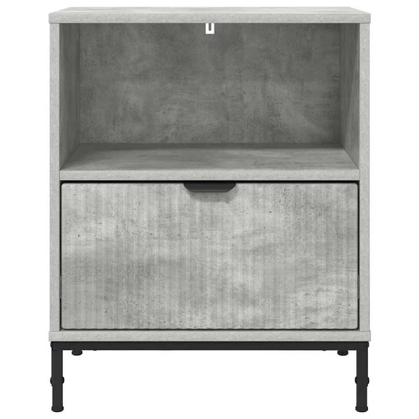 Yöpöydät 2 pcs Betoninharmaa 49 x 36 x 61 cm Tekninen puu