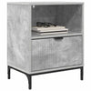 Yöpöydät 2 pcs Betoninharmaa 49 x 36 x 61 cm Tekninen puu