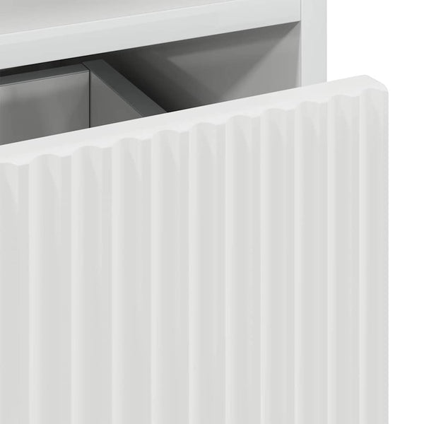 Yöpöytä Korkeakiilto valkoinen 49 x 36 x 61 cm Tekninen puu