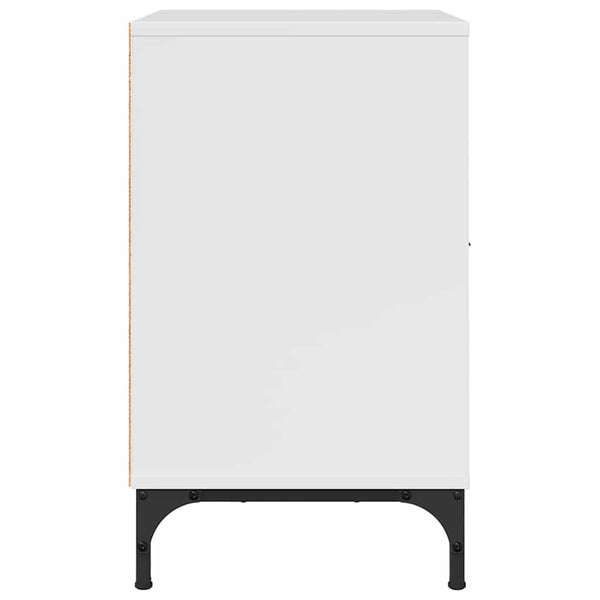 Yöpöytä Korkeakiilto valkoinen 49 x 36 x 61 cm Tekninen puu