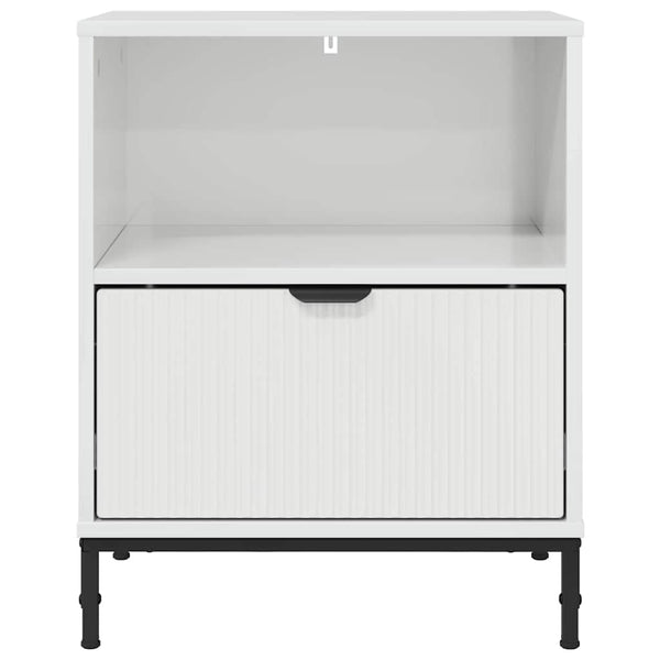 Yöpöydät 2 pcs Korkeakiilto valkoinen 49 x 36 x 61 cm