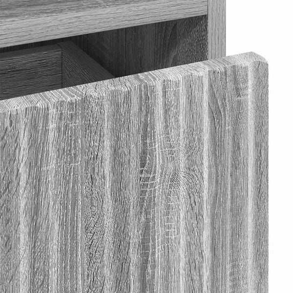 Yöpöydät 2 pcs Harmaa sonoma 49 x 36 x 61 cm Tekninen puu