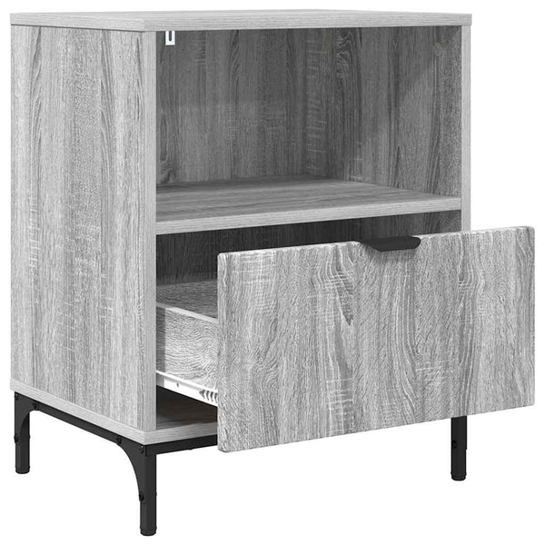 Yöpöydät 2 pcs Harmaa sonoma 49 x 36 x 61 cm Tekninen puu