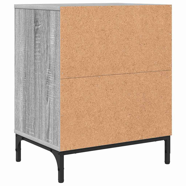 Yöpöydät 2 pcs Harmaa sonoma 49 x 36 x 61 cm Tekninen puu
