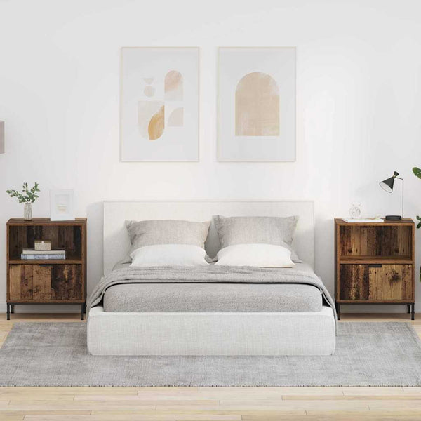 Yöpöydät 2 pcs Vanha puu 49 x 36 x 61 cm Tekninen puu