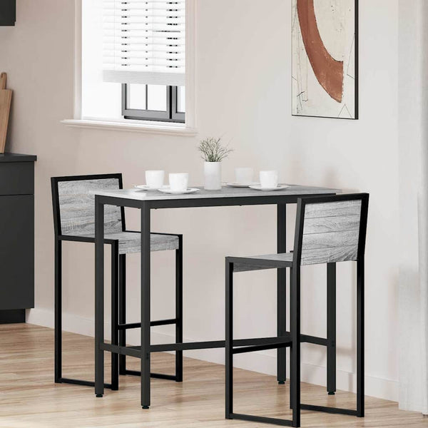 Pöytä Harmaa Sonoma 100 x 50 x 90,5 cm Kehitetty puu ja teräs