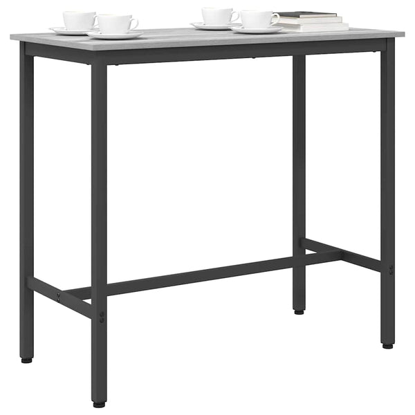 Pöytä Harmaa Sonoma 100 x 50 x 90,5 cm Kehitetty puu ja teräs
