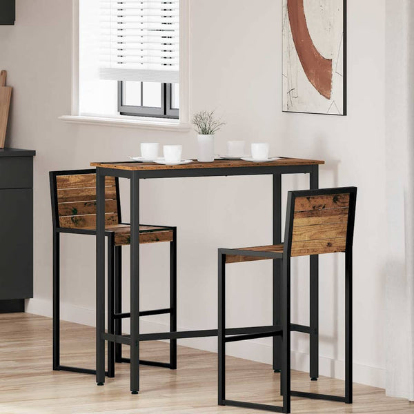 Pöytä Vanha puu 100 x 40 x 100,5 cm Kehitetty puu ja teräs