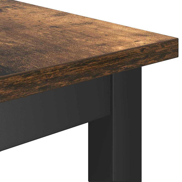 Ruokapenkki 2 kpl 100 x 32,5 x 48,5 cm Kehitetty puu ja teräs