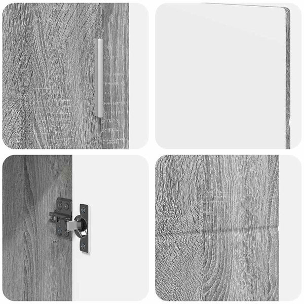 Sivupöytä FLORIN 88,5 x 30,5 x 55,5 cm Harmaa Sonoma