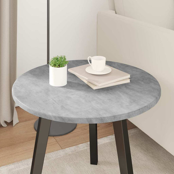 Pöytälevy Ø 50 x 1,5 cm Pyöreä Tekninen puu Betoninharmaa