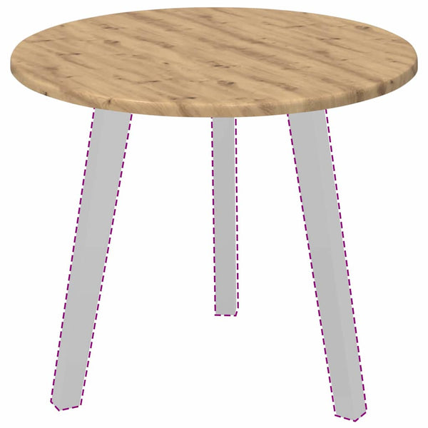Pöytälevy Ø 50 x 1,5 cm Pyöreä Tekninen puu Artisaanitammi