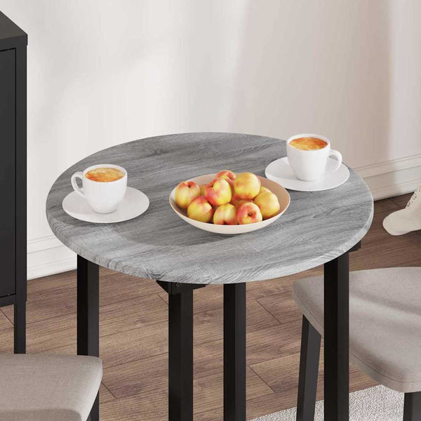 Pöytälevy Ø 60 x 1,5 cm Pyöreä Tekninen puu Harmaa Sonoma