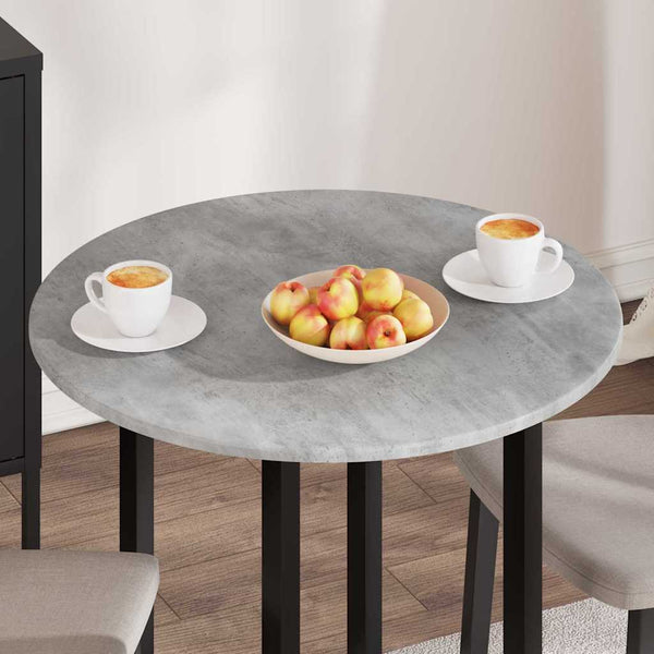 Pöytälevy Ø 70 x 1,5 cm Pyöreä Tekninen puu Betoninharmaa